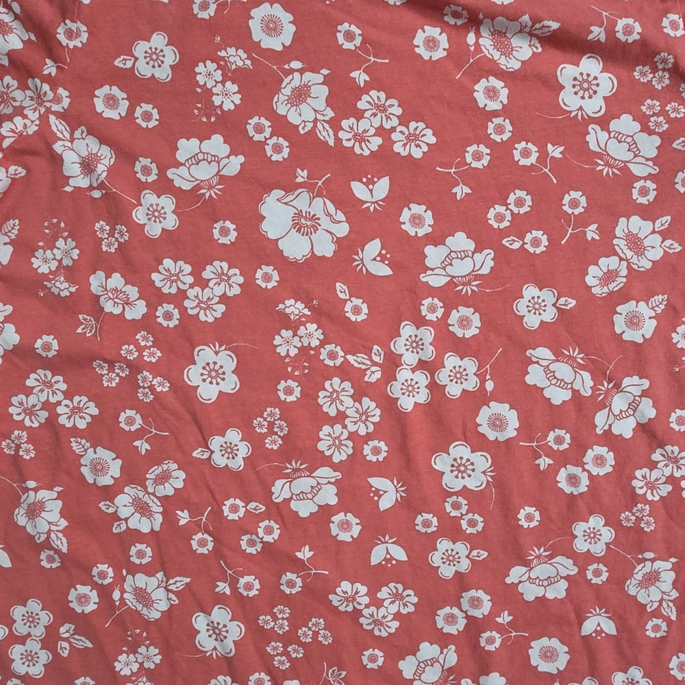 Woman Within Pink Floral‎ Shirt L Summer Casual Pretty - Picture 6 of 6